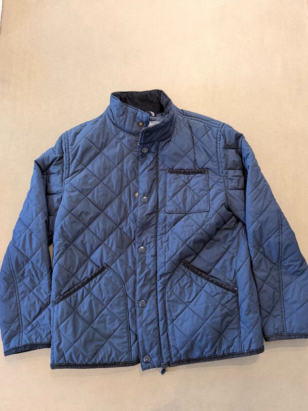 Crewcuts Boys Navy Quilted Jacket – Size M (8–10)